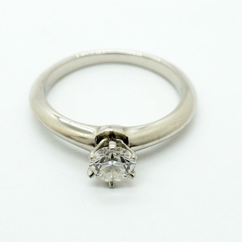 【6jfb0468】ティファニー リング ソリティア 1PD Pt950 プラチナ ダイヤモンド 0.41ct 8号【中古】レディース