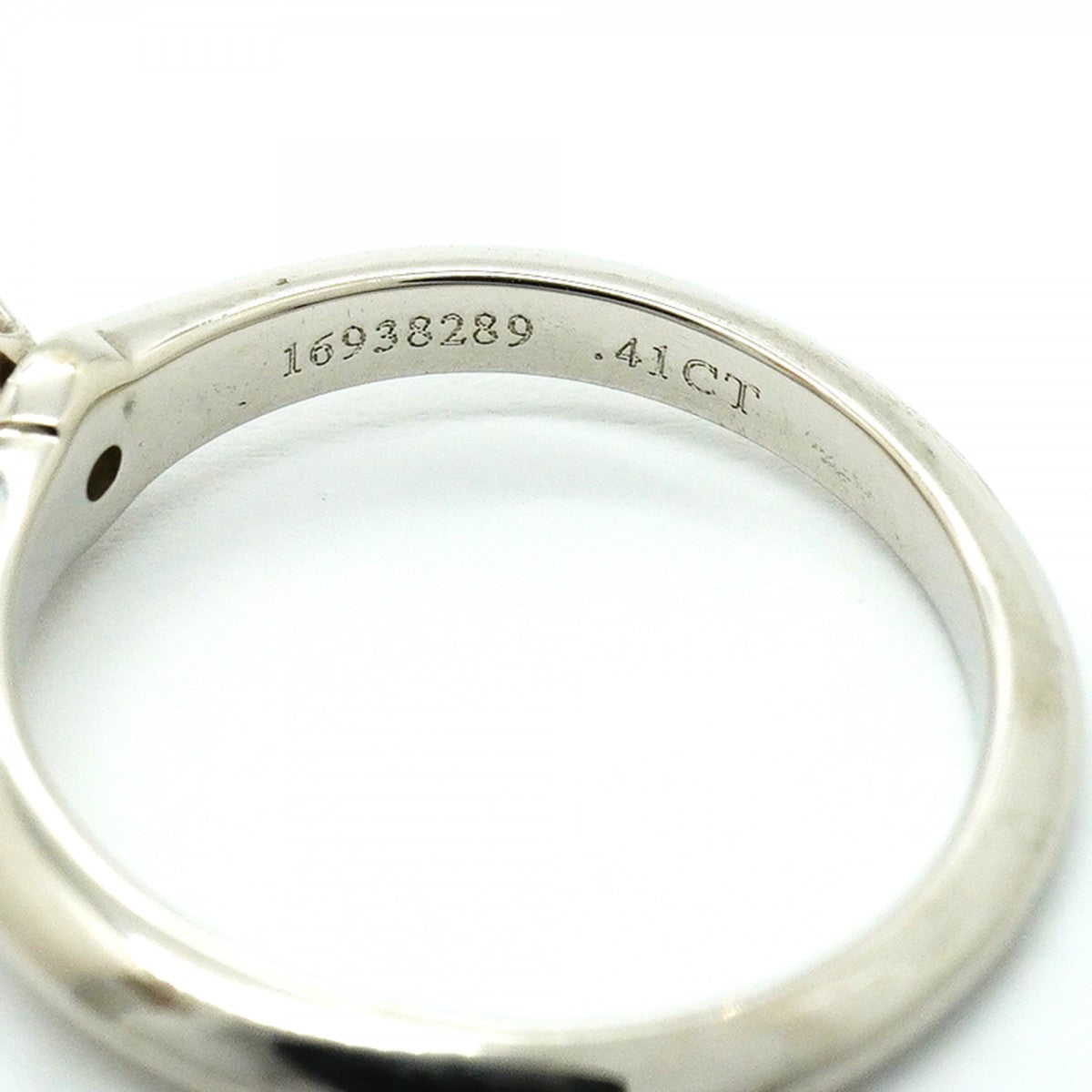 【6jfb0468】ティファニー リング ソリティア 1PD Pt950 プラチナ ダイヤモンド 0.41ct 8号【中古】レディース