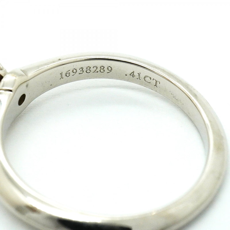 【6jfb0468】ティファニー リング ソリティア 1PD Pt950 プラチナ ダイヤモンド 0.41ct 8号【中古】レディース