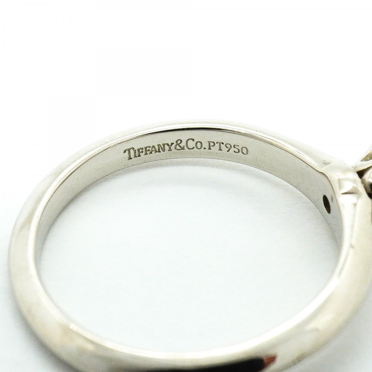 【6jfb0468】ティファニー リング ソリティア 1PD Pt950 プラチナ ダイヤモンド 0.41ct 8号【中古】レディース