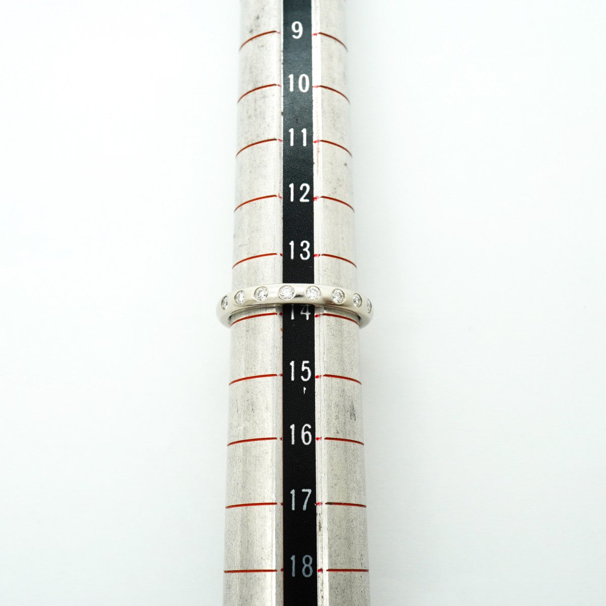 【6jfb0471】ティファニー リング スタッキングバンド 8PD Pt950 プラチナ ダイヤモンド 13.5号【中古】レディース