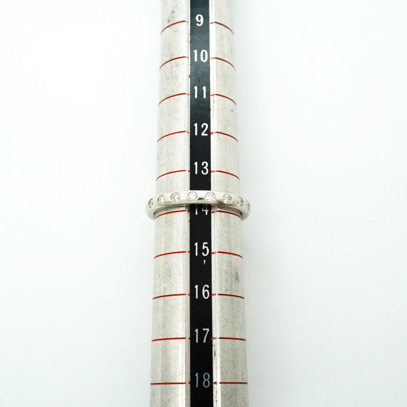 【6jfb0471】ティファニー リング スタッキングバンド 8PD Pt950 プラチナ ダイヤモンド 13.5号【中古】レディース