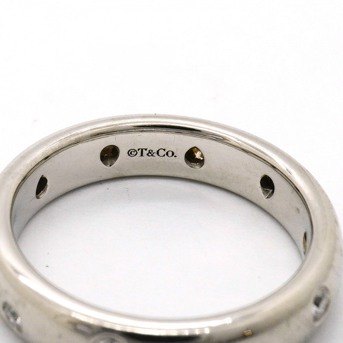【6jfb0476】ティファニー リング ドッツ Pt950 プラチナ ダイヤモンド 11号【中古】レディース