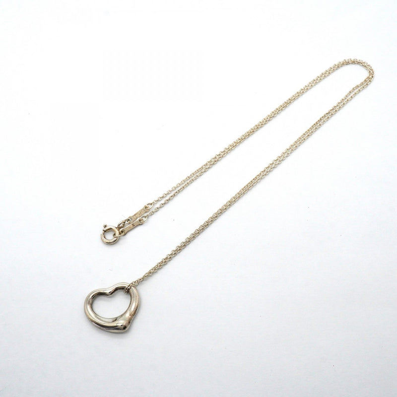 【6jfb0479-k】ティファニー ネックレス オープンハート シルバー925【中古】レディース