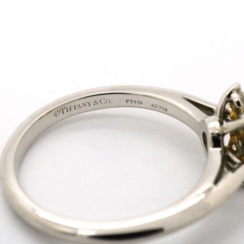 【6jfb0491】ティファニー リング バターカップ K18YG イエローゴールド Pt950 プラチナ ダイヤモンド/0.23ct/イエローダイヤモンド 9号【中古】レディース