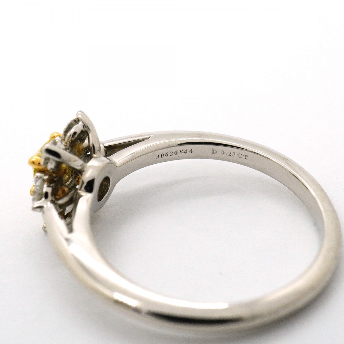 【6jfb0491】ティファニー リング バターカップ K18YG イエローゴールド Pt950 プラチナ ダイヤモンド/0.23ct/イエローダイヤモンド 9号【中古】レディース