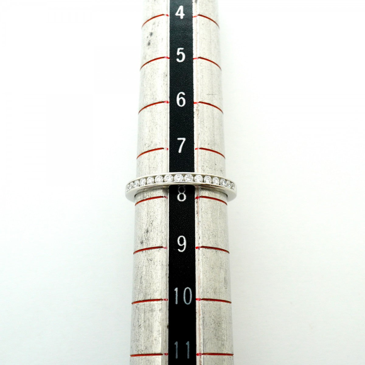 【6jfb0494】ティファニー リング チャネルセッティング Pt950 プラチナ ダイヤモンド 7.5号【中古】レディース