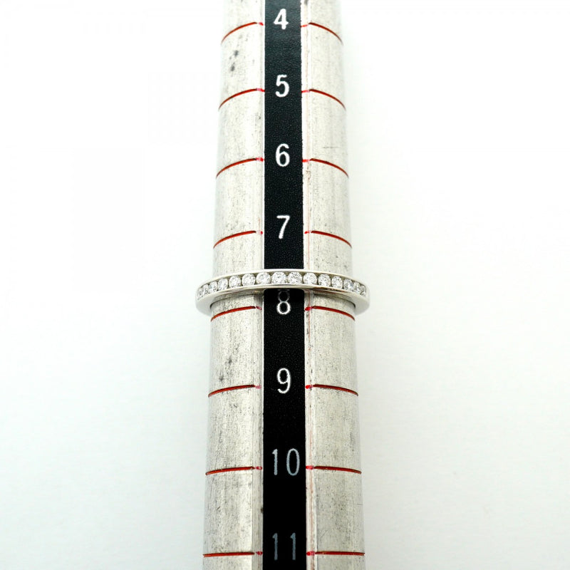 【6jfb0494】ティファニー リング チャネルセッティング Pt950 プラチナ ダイヤモンド 7.5号【中古】レディース