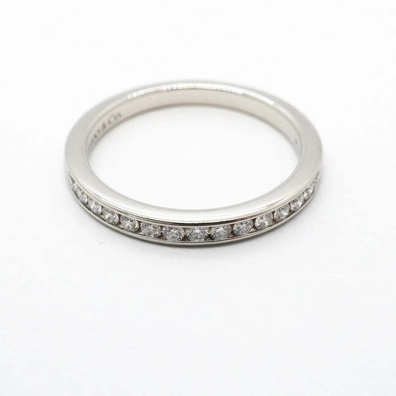 【6jfb0494】ティファニー リング チャネルセッティング Pt950 プラチナ ダイヤモンド 7.5号【中古】レディース
