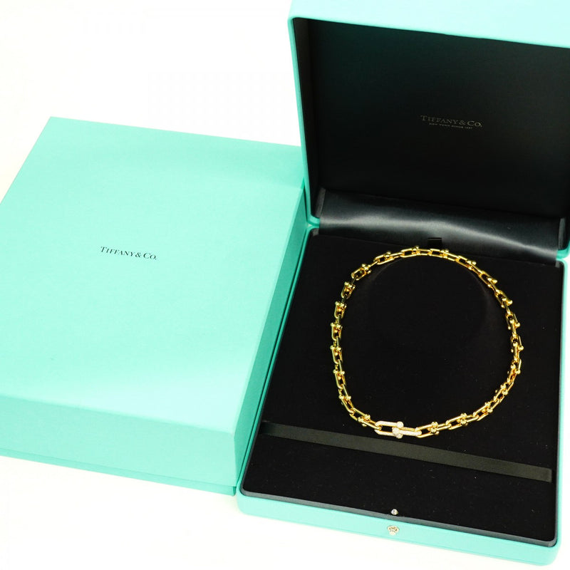 【6jfb0495】ティファニー ネックレス ハードウェア/ミディアムリンク K18YG イエローゴールド ダイヤモンド 1.39ct【中古】メンズ レディース ユニセックス