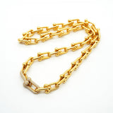 【6jfb0495】ティファニー ネックレス ハードウェア/ミディアムリンク K18YG イエローゴールド ダイヤモンド 1.39ct【中古】メンズ レディース ユニセックス