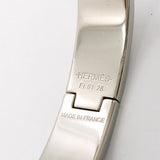 【6jfb0499-k】エルメス バングル クリッククラックPM メタル シルバー ホワイト【中古】レディース