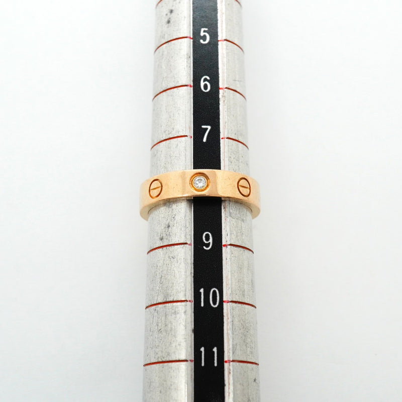 【6jfb0514】カルティエ リング ミニラブ 1PD K18PG ピンクゴールド ダイヤモンド ＃48【中古】レディース