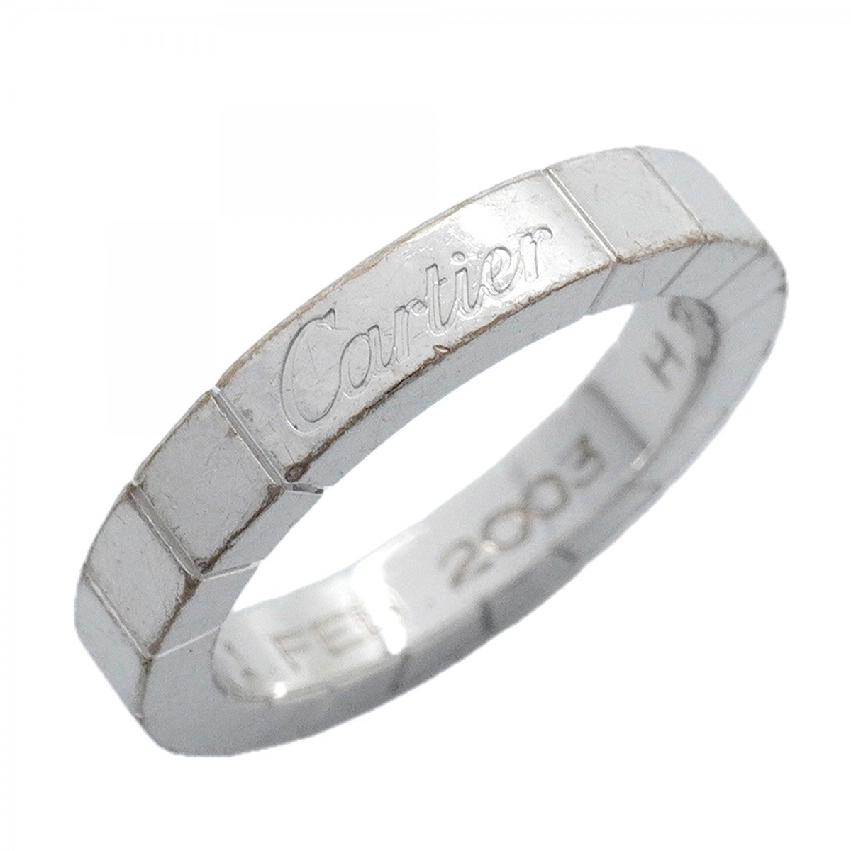 【6jfb0517】カルティエ リング ラニエール K18WG ホワイトゴールド ＃47【中古】レディース