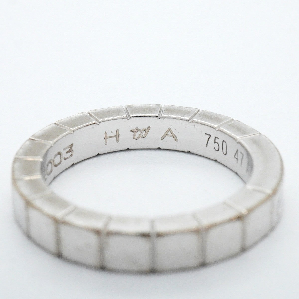【6jfb0517】カルティエ リング ラニエール K18WG ホワイトゴールド ＃47【中古】レディース