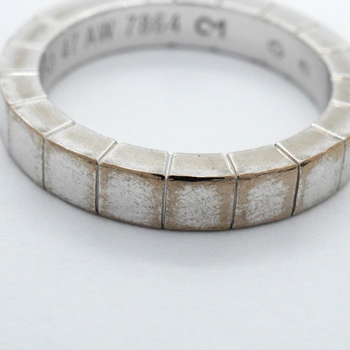 【6jfb0517】カルティエ リング ラニエール K18WG ホワイトゴールド ＃47【中古】レディース