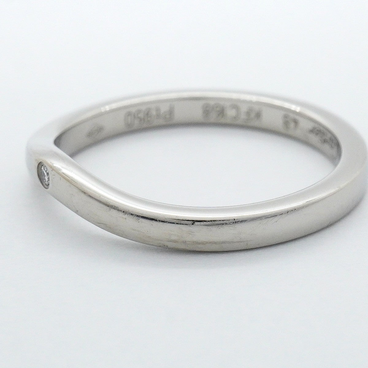 【6jfb0519】カルティエ リング バレリーナ 3PD Pt950 プラチナ ダイヤモンド ＃48【中古】レディース