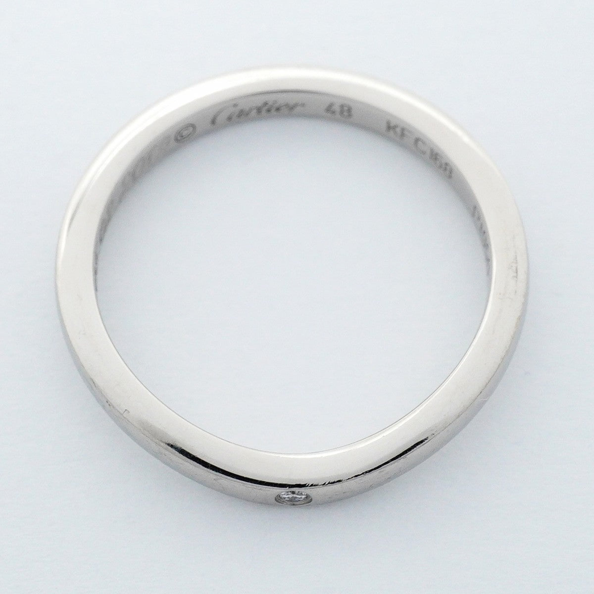 【6jfb0519】カルティエ リング バレリーナ 3PD Pt950 プラチナ ダイヤモンド ＃48【中古】レディース