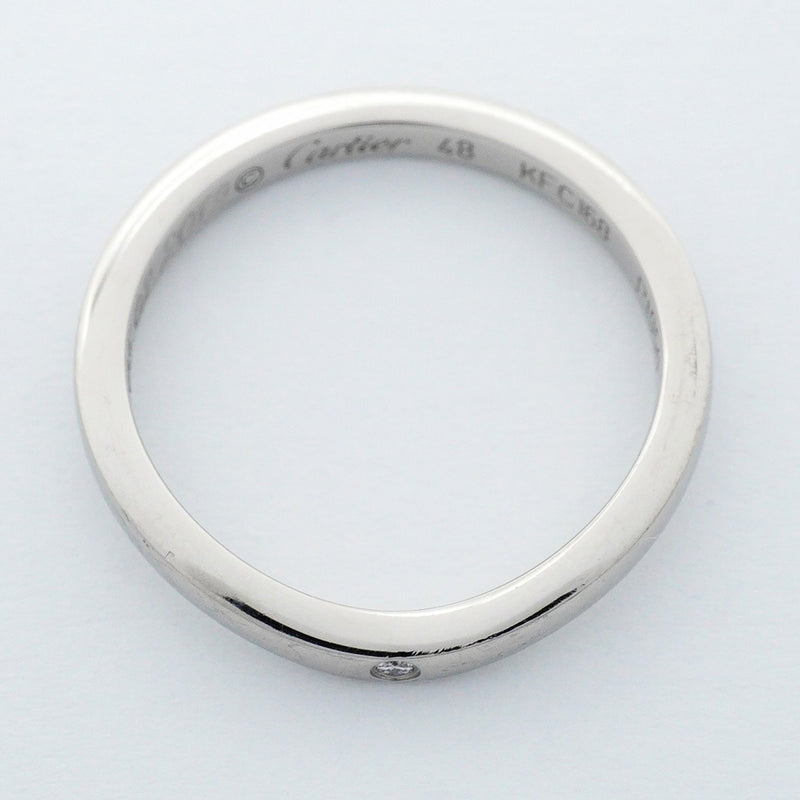 【6jfb0519】カルティエ リング バレリーナ 3PD Pt950 プラチナ ダイヤモンド ＃48【中古】レディース
