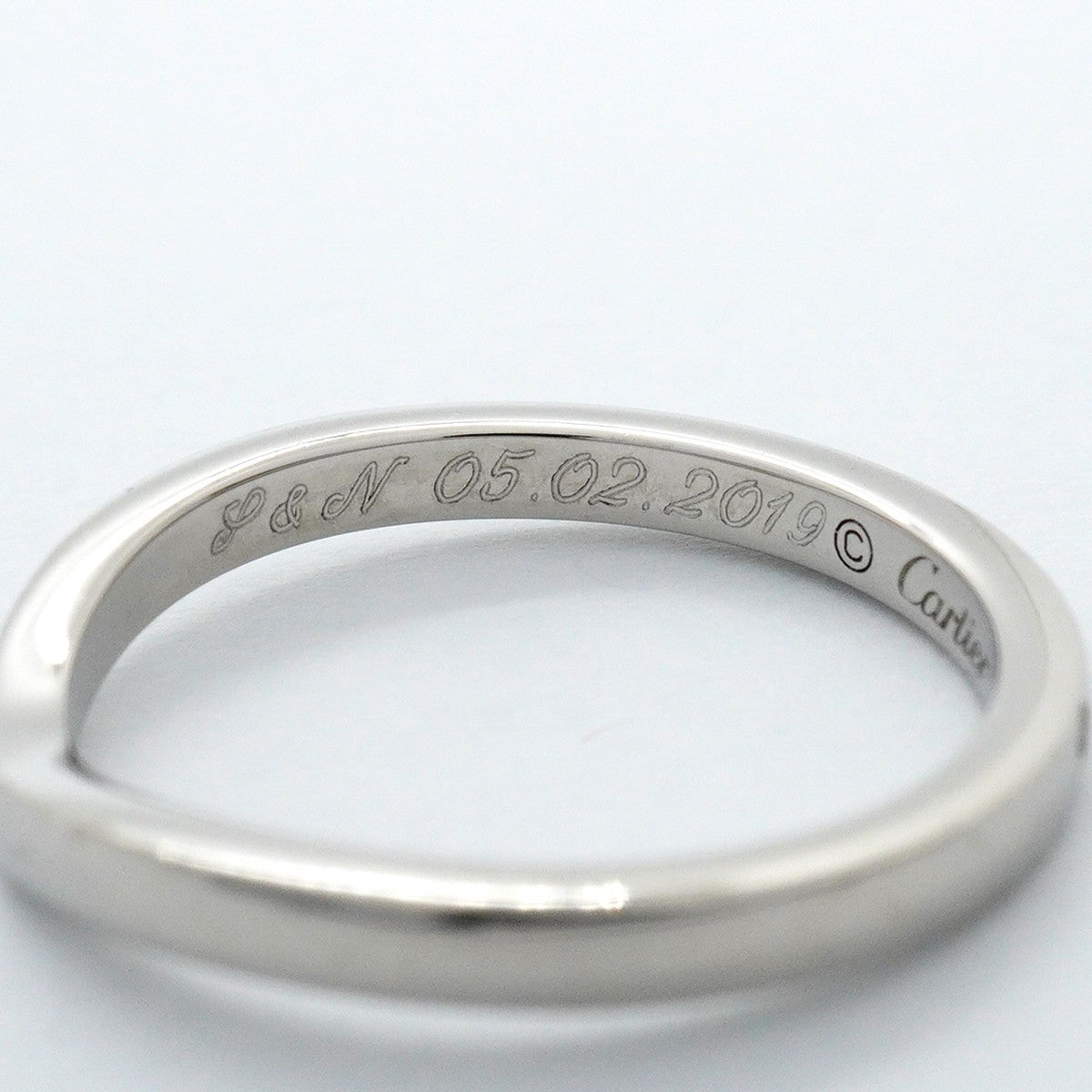 【6jfb0519】カルティエ リング バレリーナ 3PD Pt950 プラチナ ダイヤモンド ＃48【中古】レディース