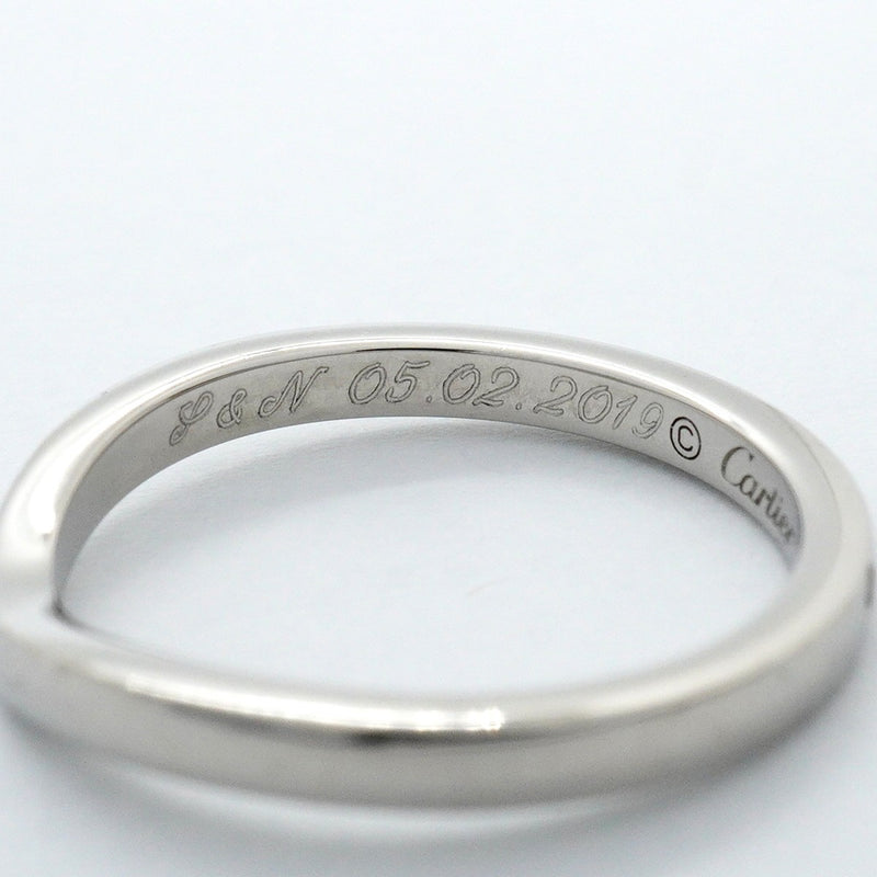 【6jfb0519】カルティエ リング バレリーナ 3PD Pt950 プラチナ ダイヤモンド ＃48【中古】レディース
