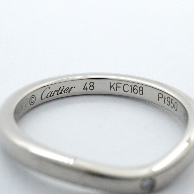 【6jfb0519】カルティエ リング バレリーナ 3PD Pt950 プラチナ ダイヤモンド ＃48【中古】レディース