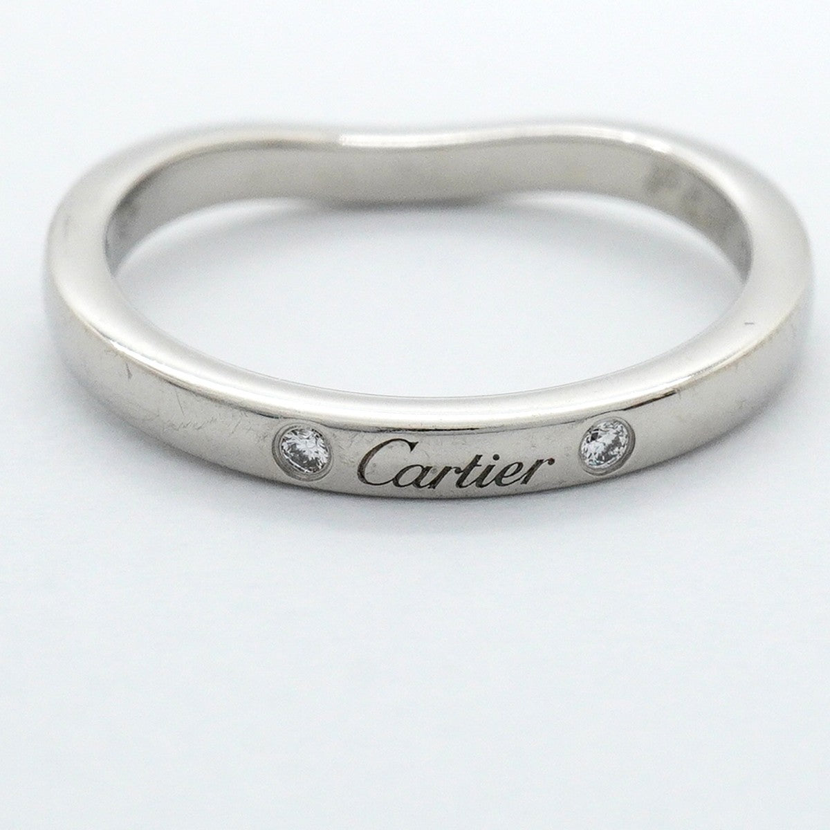 【6jfb0519】カルティエ リング バレリーナ 3PD Pt950 プラチナ ダイヤモンド ＃48【中古】レディース