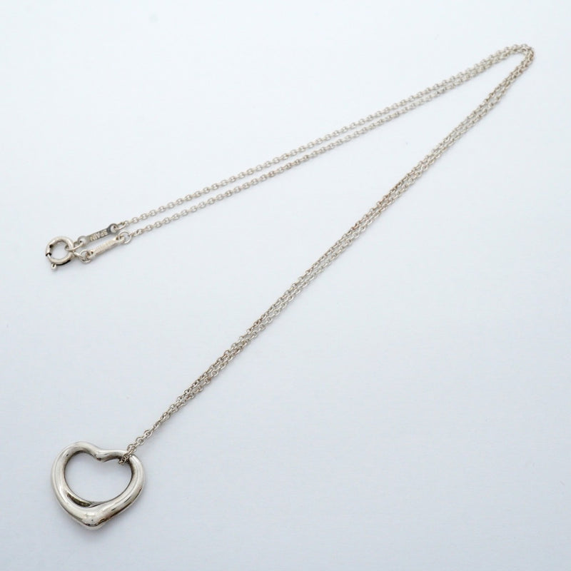 【6jfb0523】ティファニー ネックレス オープンハート シルバー925【中古】レディース