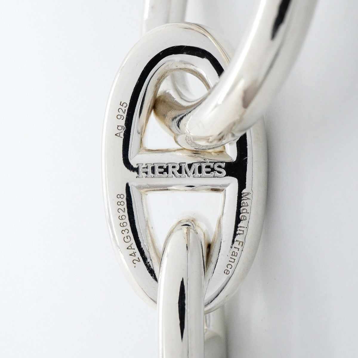 【6jfb0524】エルメス ブレスレット シェーヌダンクル GM 11コマ シルバー925【中古】レディース