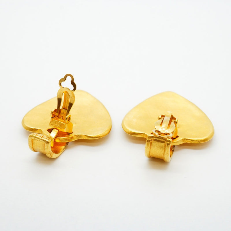 【6jfb0530】シャネル イヤリング ヴィンテージ ココマーク ハートモチーフ GPメッキ ゴールド【中古】レディース