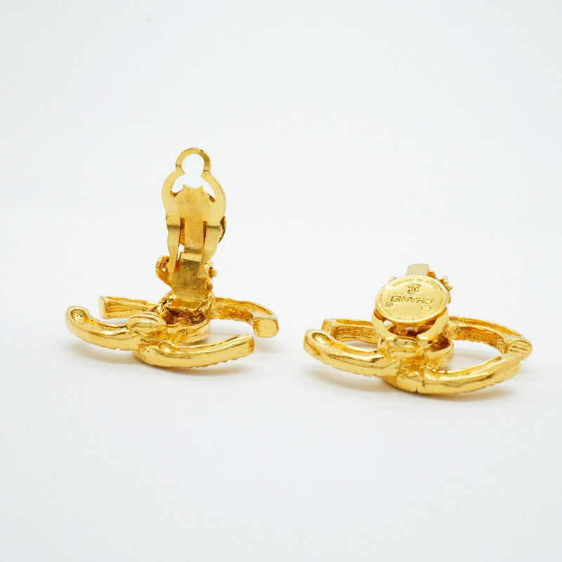 【6jfb0531】シャネル イヤリング ヴィンテージ ココマーク GPメッキ ゴールド【中古】レディース