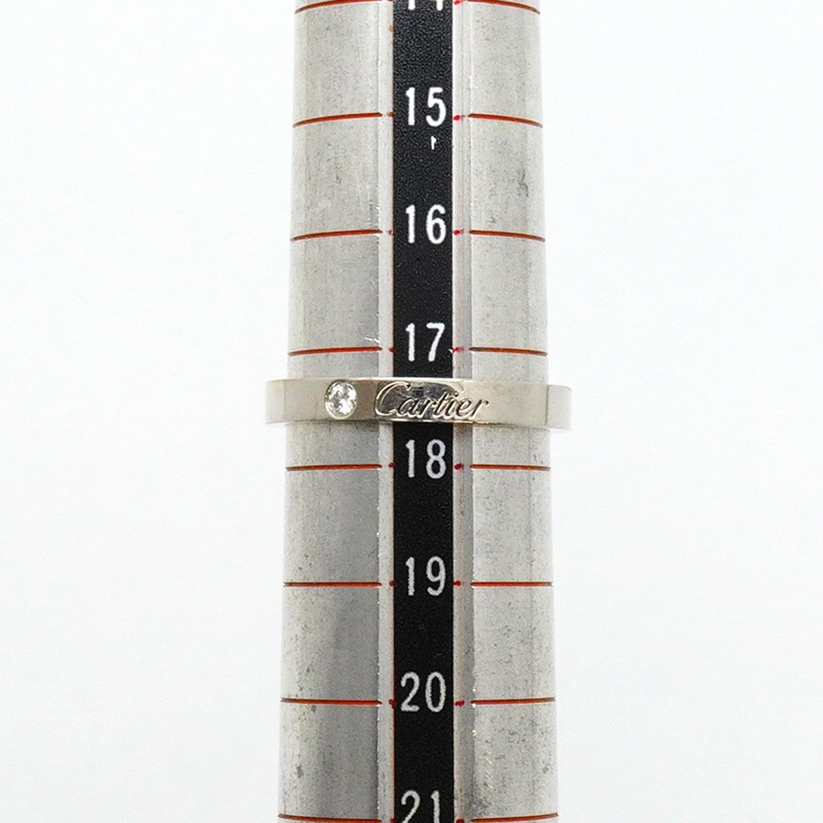 【6jfb0533】カルティエ リング Cドゥ/エングレーブド 1PD Pt950 プラチナ ダイヤモンド ＃58【中古】メンズ