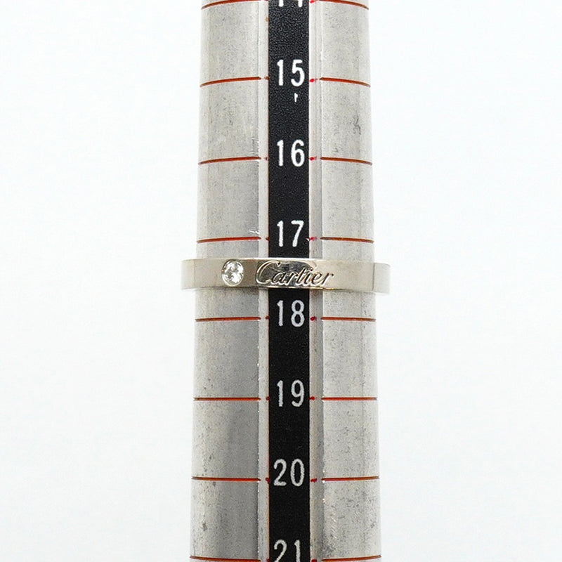 【6jfb0533】カルティエ リング Cドゥ/エングレーブド 1PD Pt950 プラチナ ダイヤモンド ＃58【中古】メンズ