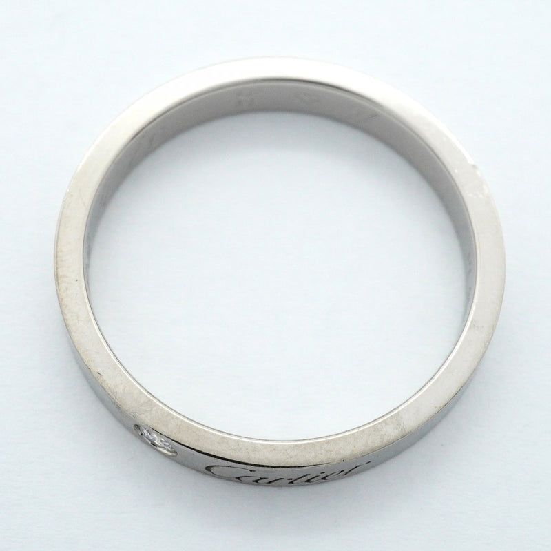 【6jfb0533】カルティエ リング Cドゥ/エングレーブド 1PD Pt950 プラチナ ダイヤモンド ＃58【中古】メンズ