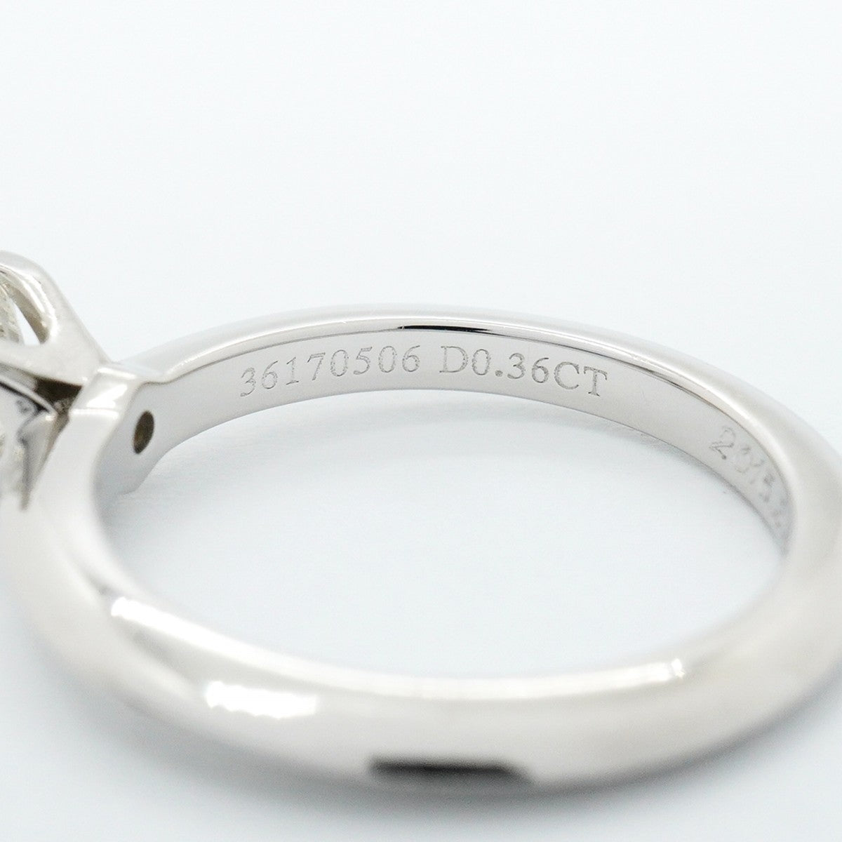 【6jfb0536】ティファニー リング ソリティア 1PD Pt950 プラチナ ダイヤモンド 0.36ct 6.5号【中古】レディース