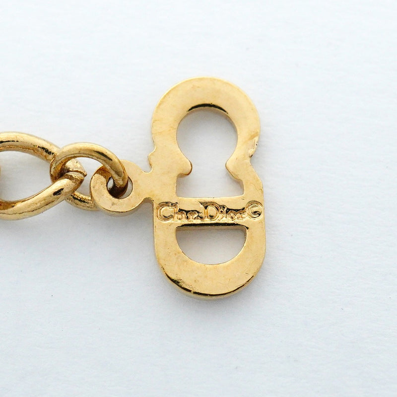 【6jfb0540-k】クリスチャンディオール ネックレス ディオールロゴ GPメッキ ゴールド【中古】レディース