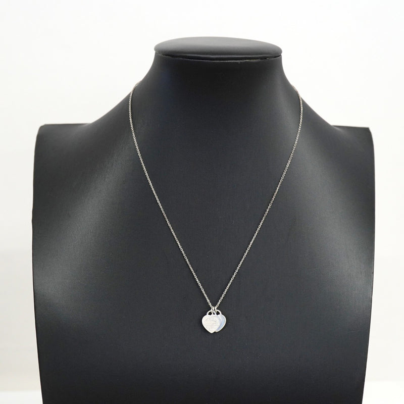 【6jfb0542-k】ティファニー ネックレス ダブルリターントゥハート シルバー925【中古】レディース