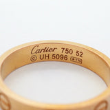 【6jfb0548】カルティエ リング ミニラブ K18PG ピンクゴールド ＃52【中古】レディース