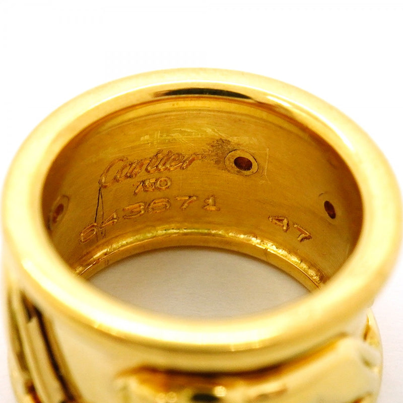 【6jfb0554】カルティエ リング マハンゴ K18YG イエローゴールド ＃47【中古】レディース