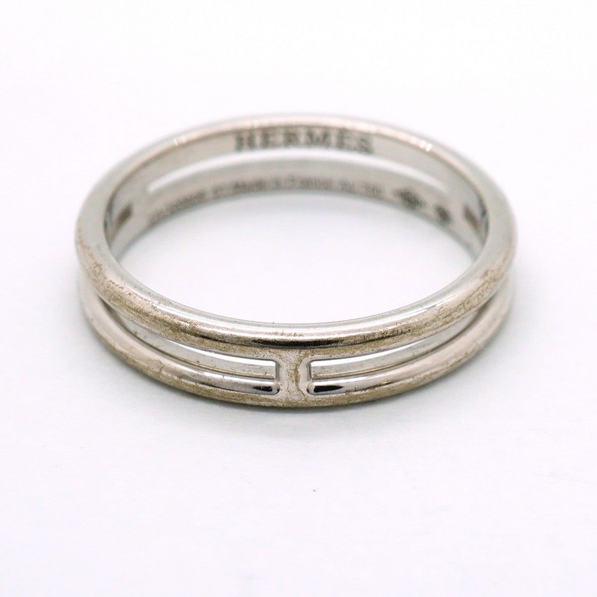 【6jfb0556】エルメス リング アリアンヌ K18WG ホワイトゴールド ＃51【中古】レディース