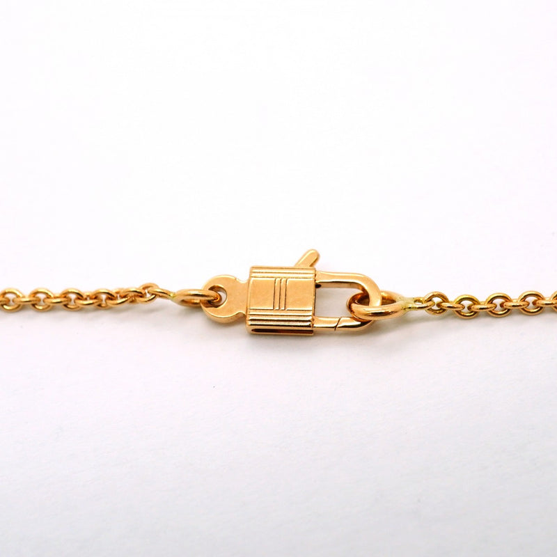 【6jfb0560】エルメス ネックレス アミュレット/ケリー K18PG ピンクゴールド ダイヤモンド【中古】レディース