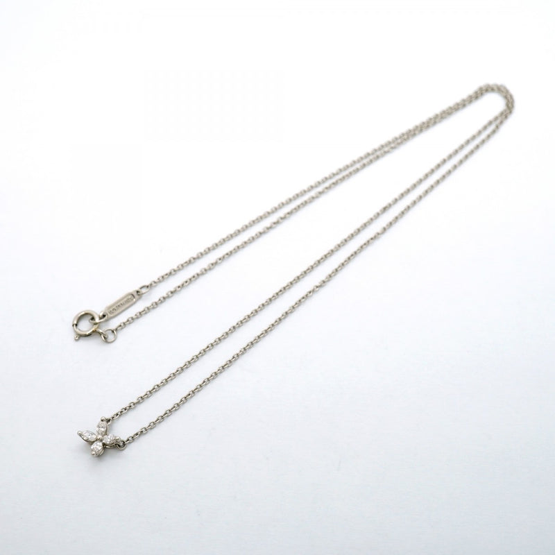 【6jfb0563】ティファニー ネックレス ビクトリア ミニ Pt950 プラチナ ダイヤモンド【中古】レディース