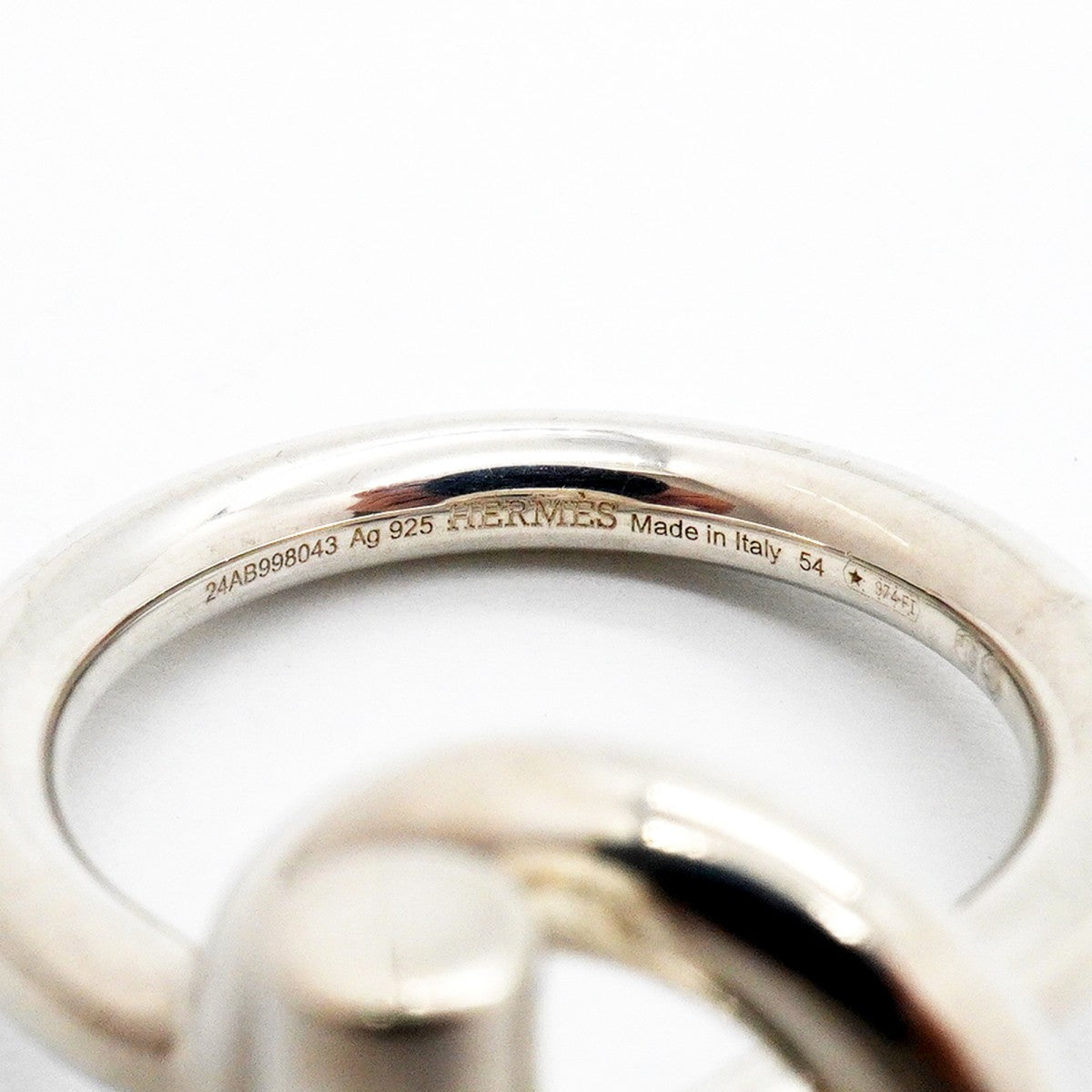 【6jfb0565】エルメス リング エシャペ シルバー925 ＃54【中古】レディース