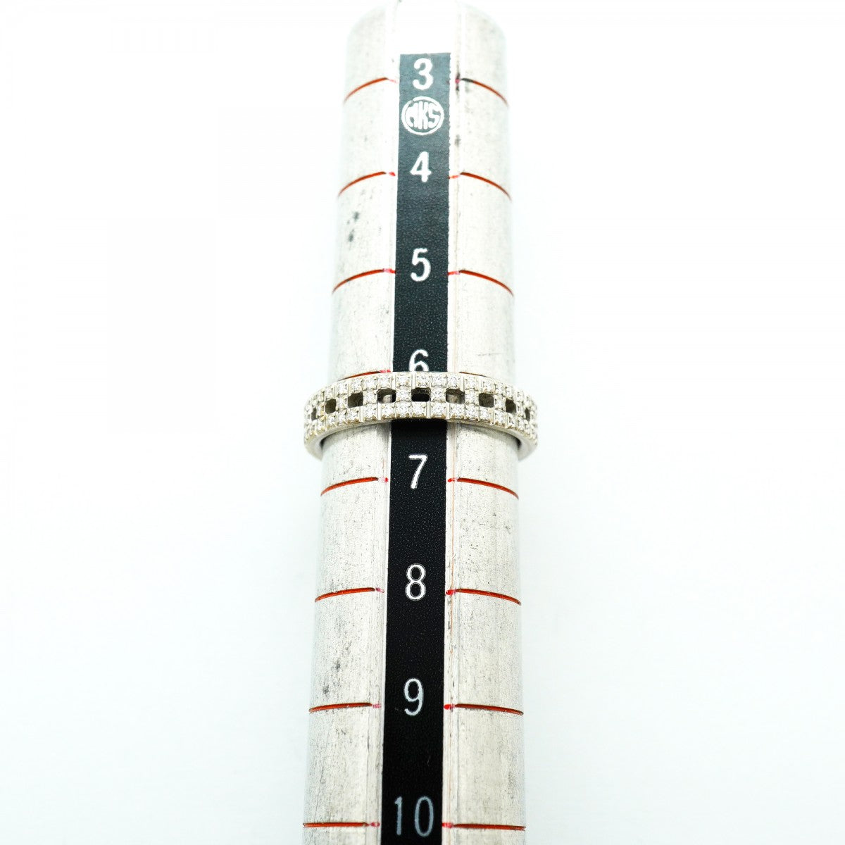 【6jfb0568】ティファニー リング Tトゥルー/ナロー K18WG ホワイトゴールド ダイヤモンド 6.5号【中古】レディース