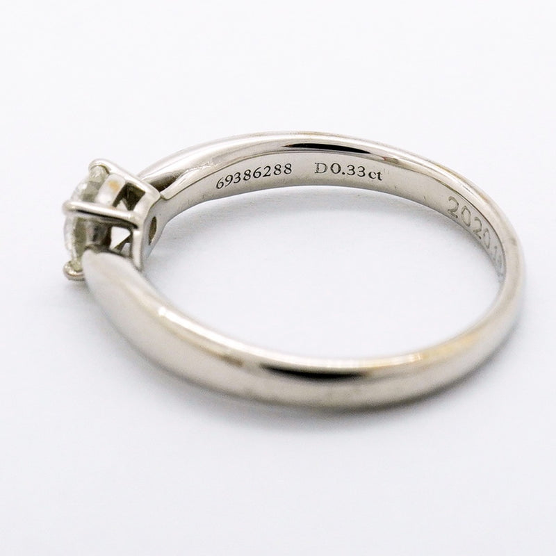 【6jfb0570】ティファニー リング ハーモニー 1PD Pt950 プラチナ ダイヤモンド 0.33ct 5号【中古】レディース