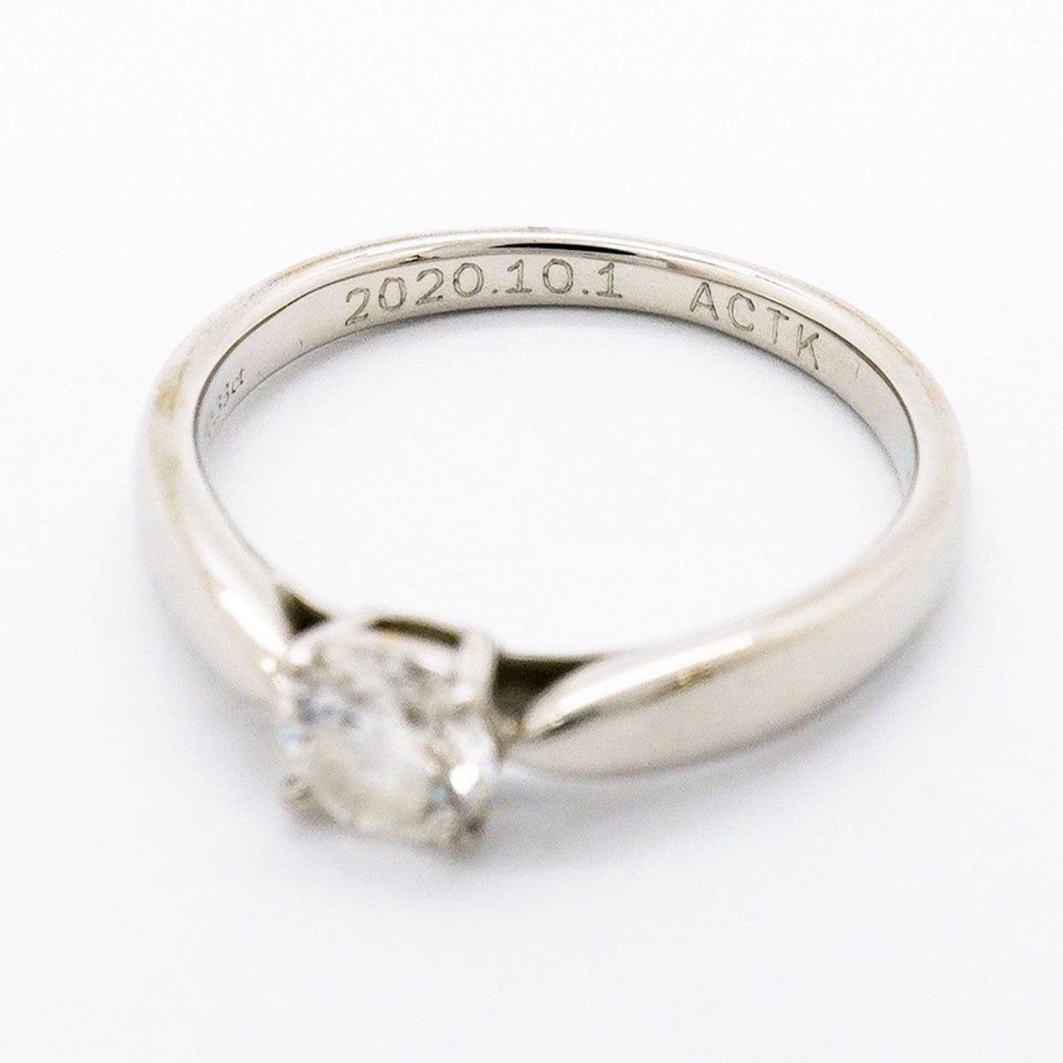 【6jfb0570】ティファニー リング ハーモニー 1PD Pt950 プラチナ ダイヤモンド 0.33ct 5号【中古】レディース