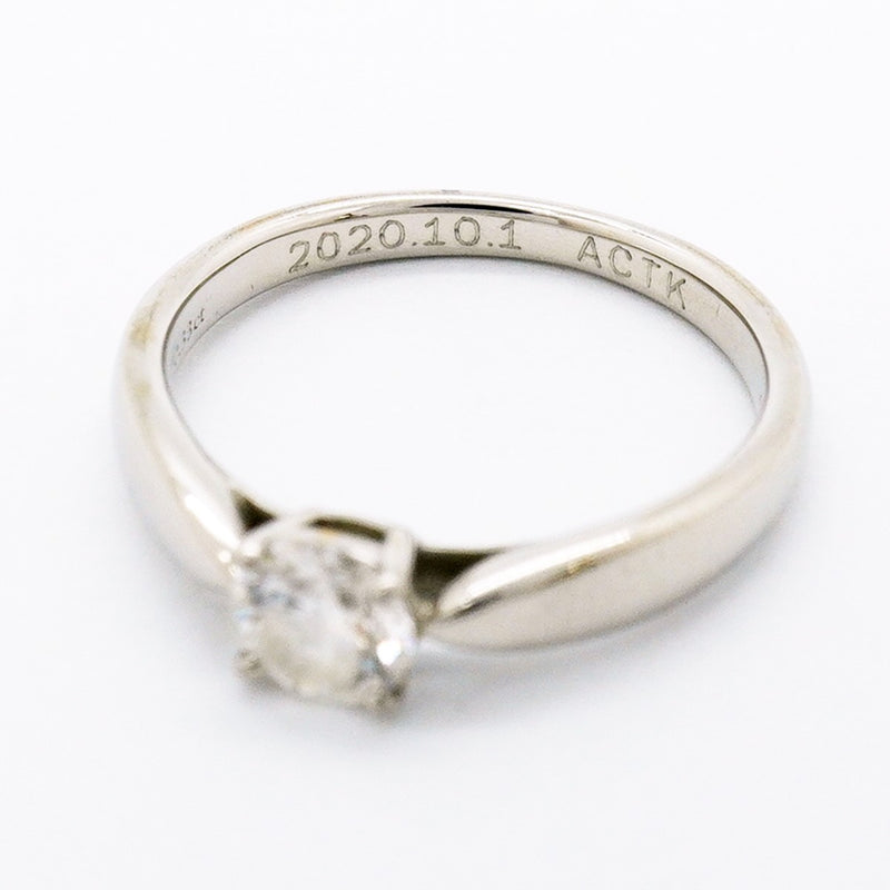 【6jfb0570】ティファニー リング ハーモニー 1PD Pt950 プラチナ ダイヤモンド 0.33ct 5号【中古】レディース