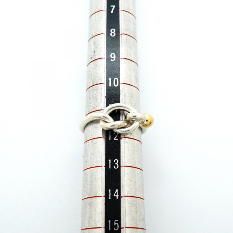 【6jfb0581-k】ティファニー リング フック&アイ K18YG イエローゴールド シルバー925 11号【中古】レディース