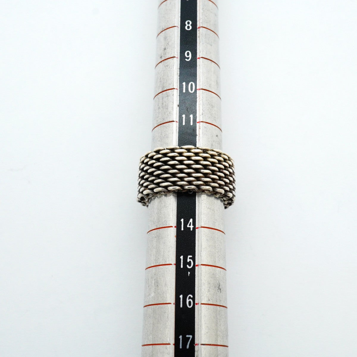 【6jfb0582-k】ティファニー リング サマセット/メッシュ シルバー925 13号【中古】レディース