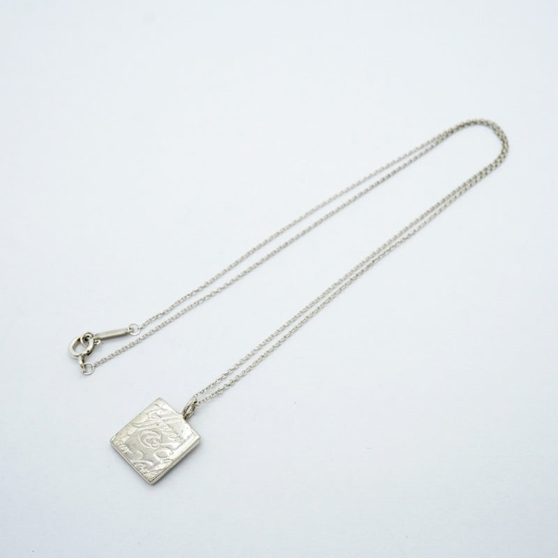 【6jfb0588-k】ティファニー ネックレス ノーツ スクエア シルバー925【中古】レディース